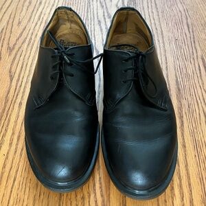 Black Leather Dr. Martens Vintage Style Oxfords - Made in England
